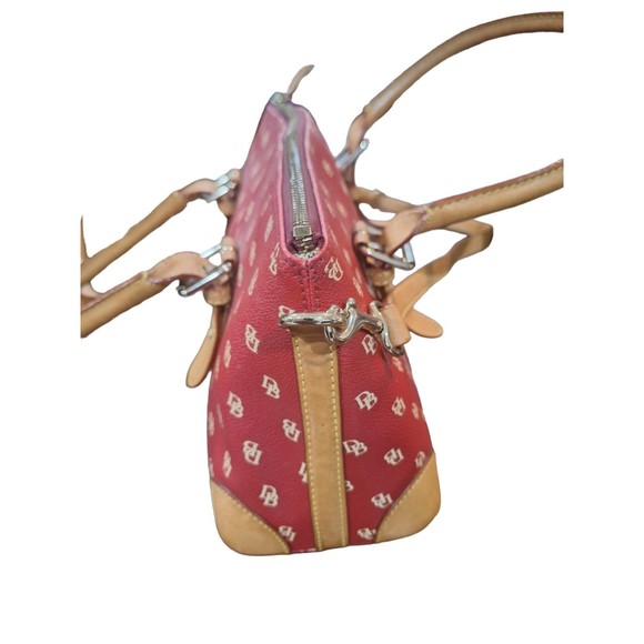 Dooney & Bourke Red Pebbled Leather Handbag Removable Strap - Picture 8 of 12